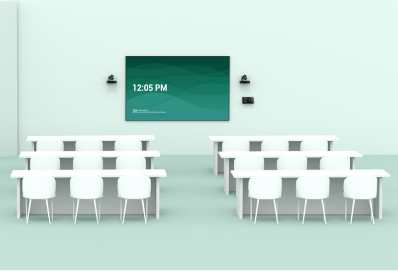 Videoconferência para salas extragrandes e auditórios