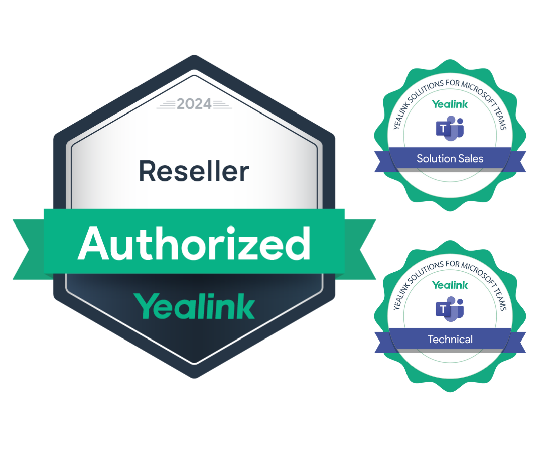 Selos de revenda autorizada Yealink e certificações Microsoft Teams